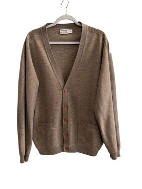 St. Croix Knits 100% Merino Wool Cardigan Sweater  Size Large
